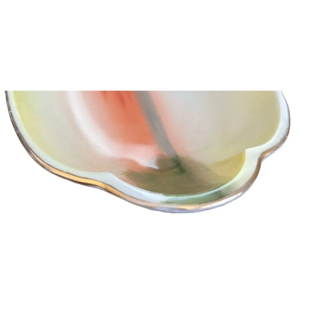 Vintage Noritake Celery Dish Lake Sunset Cottage Scene Hand Painted 12